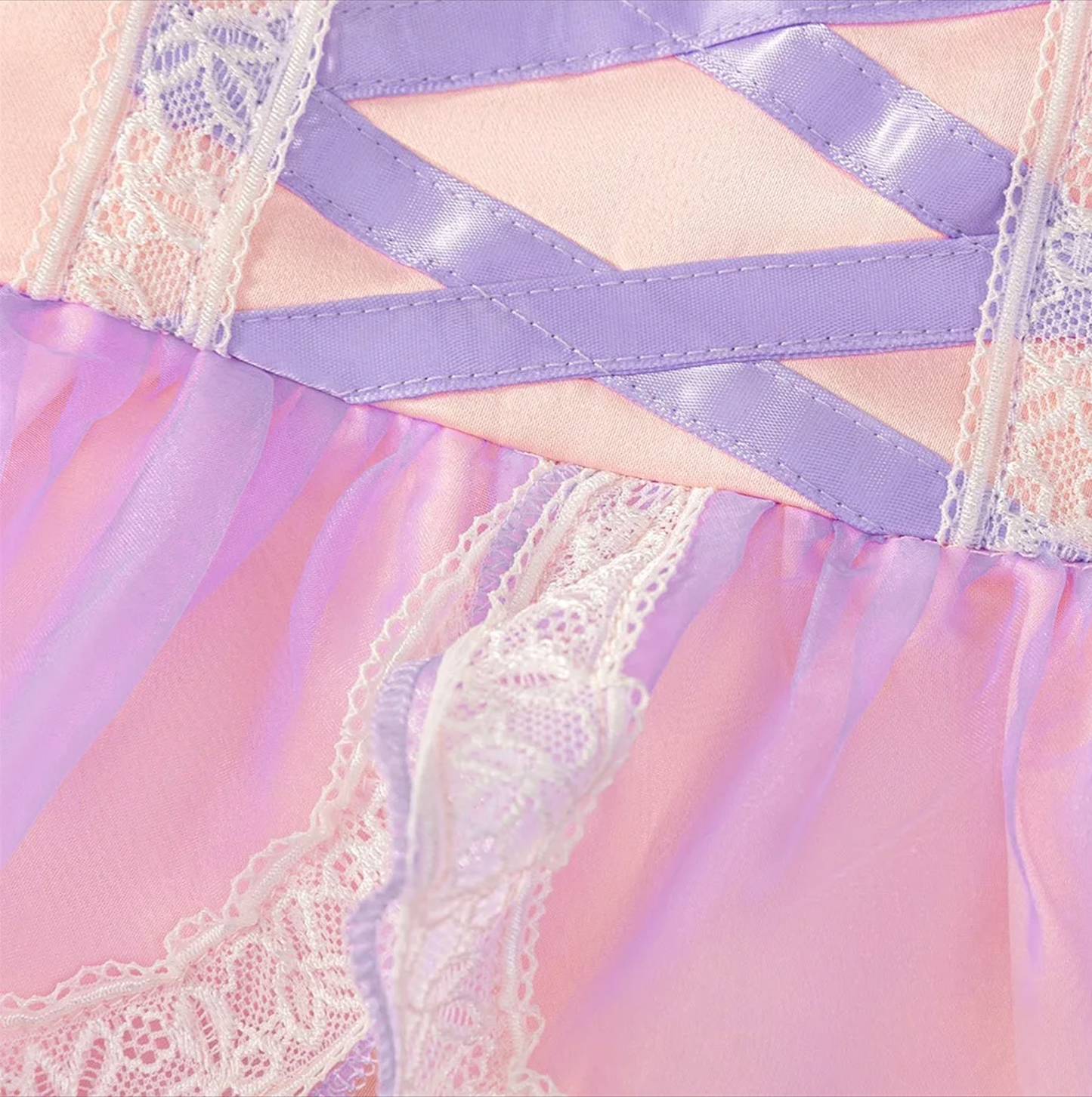 Baby Girl Princess Romper – Lavender & Pink