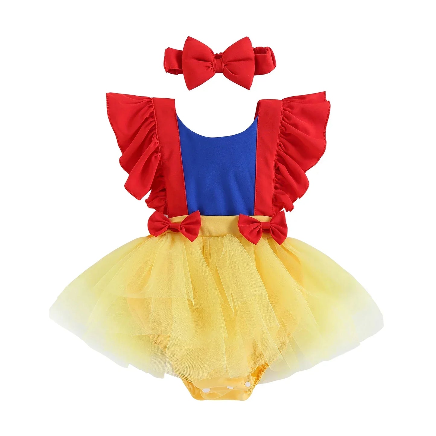 Baby Fairytale Ruffle Suspender Romper