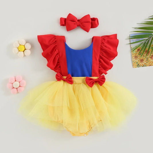 Baby Fairytale Ruffle Suspender Romper