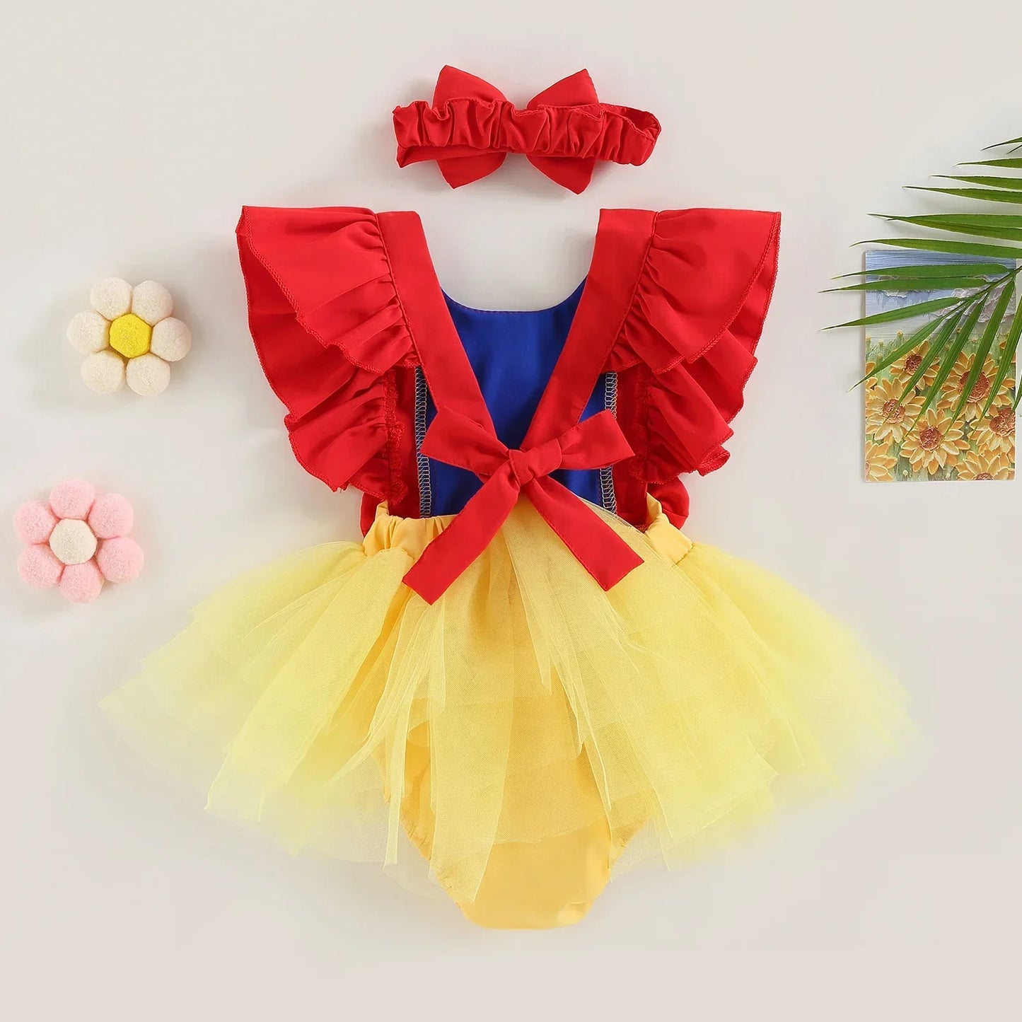 Baby Fairytale Ruffle Suspender Romper