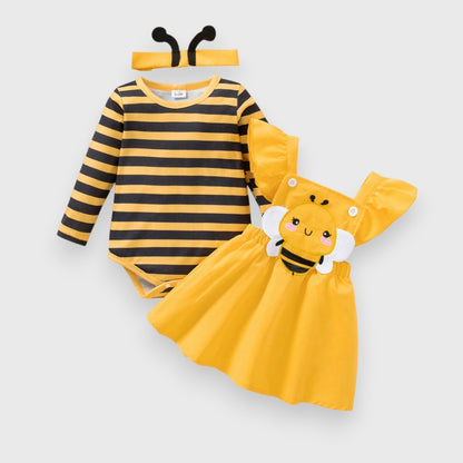 baby-striped-bodysuit-and-yellow-bee-suspender-skirt-separated