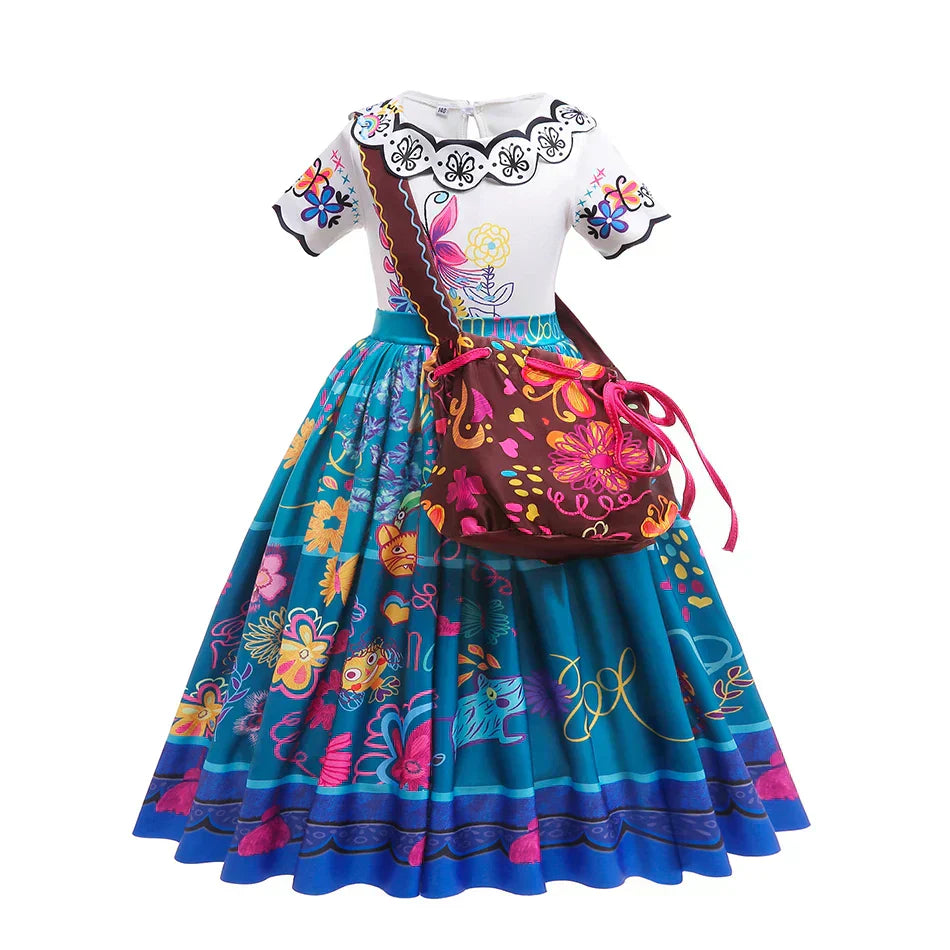 girls village-inspired costume dress front view